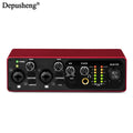 2 - Channel USB Audio Interface with 48V Phantom Power for Live Streaming, Studio Recording & Podcasts - DB AV Supplies