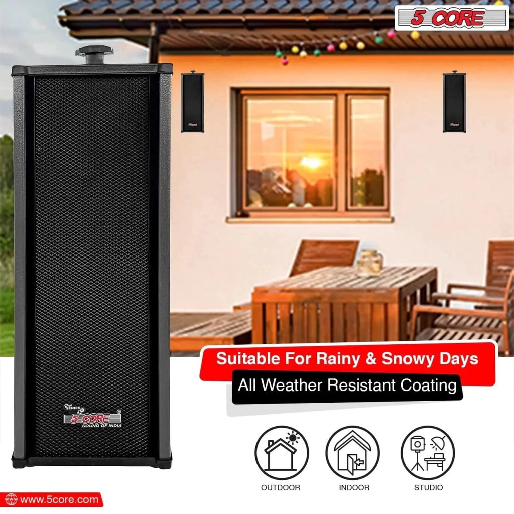 5Core 100W Indoor/Outdoor Stereo Speakers - DB AV Supplies