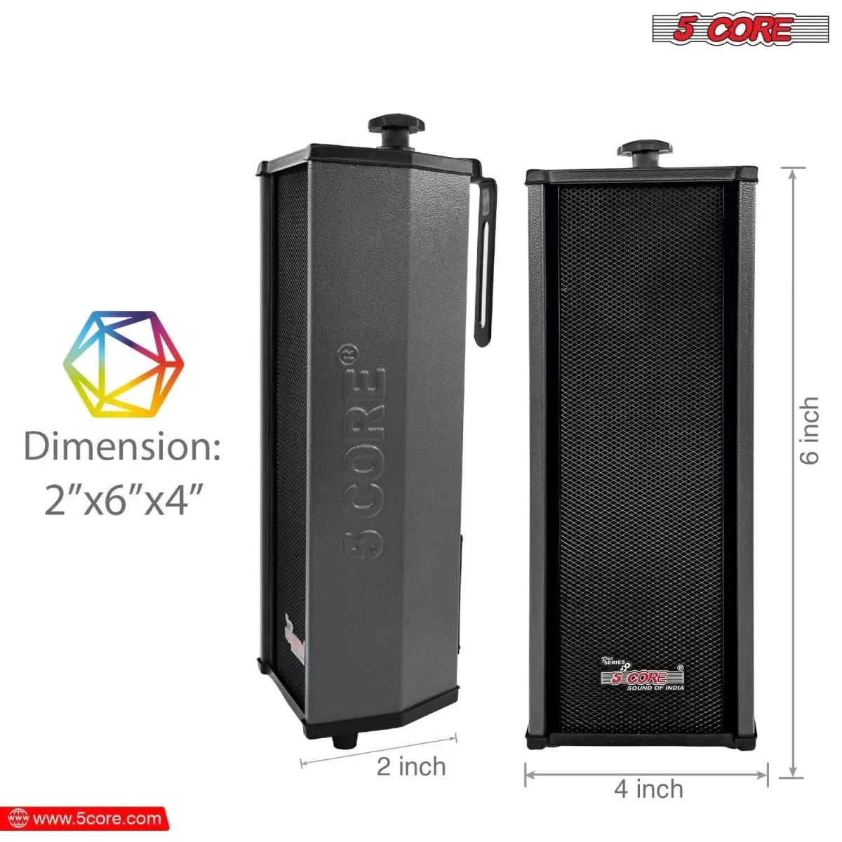 5Core 100W Indoor/Outdoor Stereo Speakers - DB AV Supplies