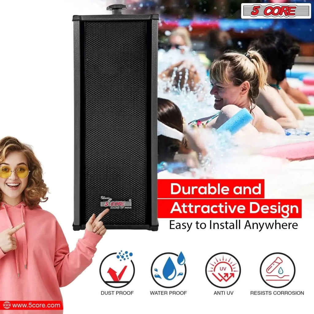 5Core 100W Indoor/Outdoor Stereo Speakers - DB AV Supplies