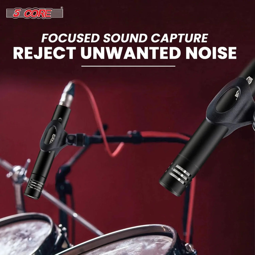 5Core Dynamic Instrument Microphone Professional XLR Cardioid Pencil Stick Condenser Mic - DB AV Supplies