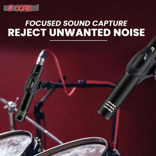 5Core Dynamic Instrument Microphone Professional XLR Cardioid Pencil Stick Condenser Mic - DB AV Supplies