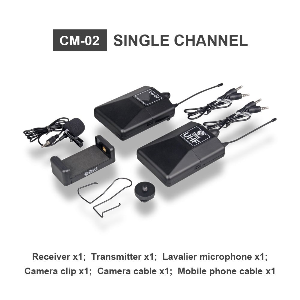 Wireless Microphone With Monitor Lavalier Camera Radio Microphone SLR Interview Recording - DB AV Supplies